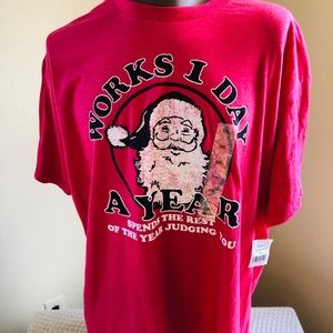 SANTA CLAUS Works 1 Day judges You Tshirt 2XL New